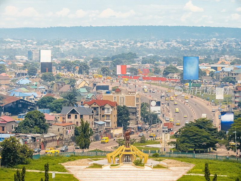 Busy Roads In Kinshasa In The Democratic Republic Of Congo